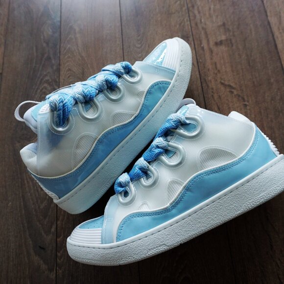 BNWT AW22 LANVIN BLUE CURB SNEAKERS 41 - Picture 3 of 11